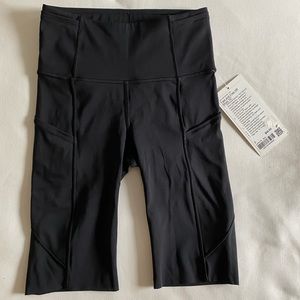 Lululemon Fast and Free Black Biker Shorts